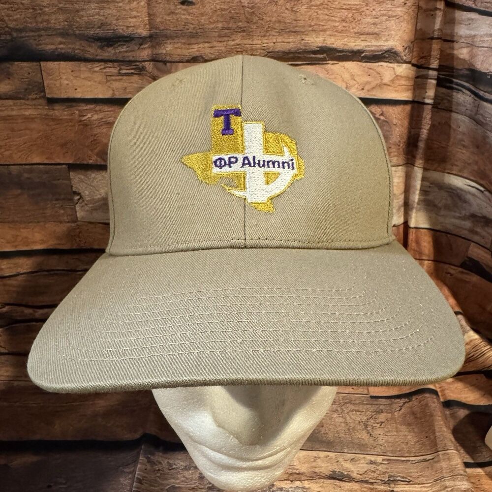 Tarleton State University Fraternity Phi Phi Alumni Snapback Hat Tan Outdoor Cap